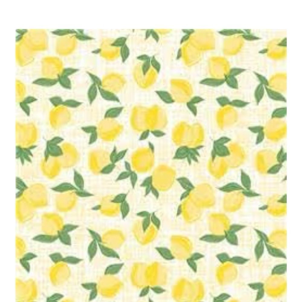 Con-Tact Brand Grip Prints Lemon Non-Adhesive Shelf & Drawer Liner New Vintage